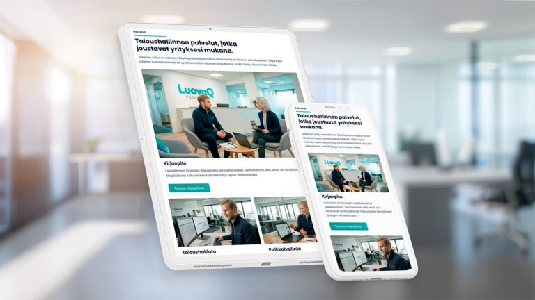 LuovaQ Business -verkkosivupaketti 4 LuovaQ Mallisivu Palvelualoille 03