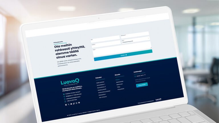 LuovaQ Business -verkkosivupaketti 9 LuovaQ Mallisivu Palvelualoille 06