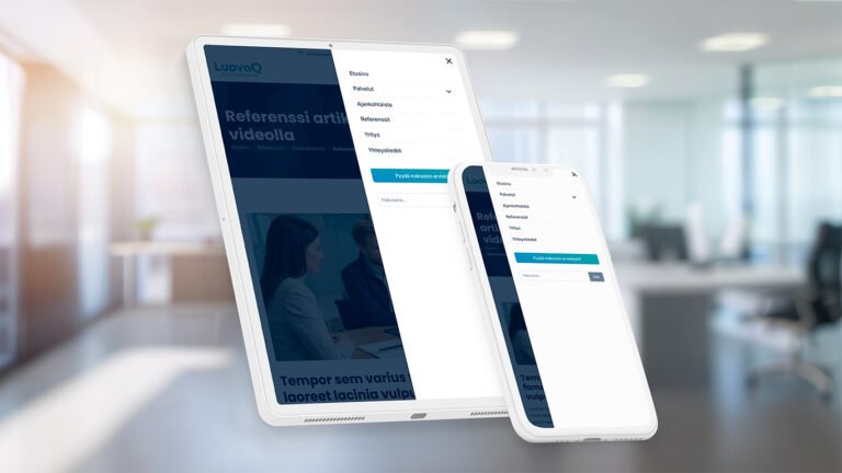 LuovaQ Business -verkkosivupaketti 6 LuovaQ Mallisivu Palvelualoille 08