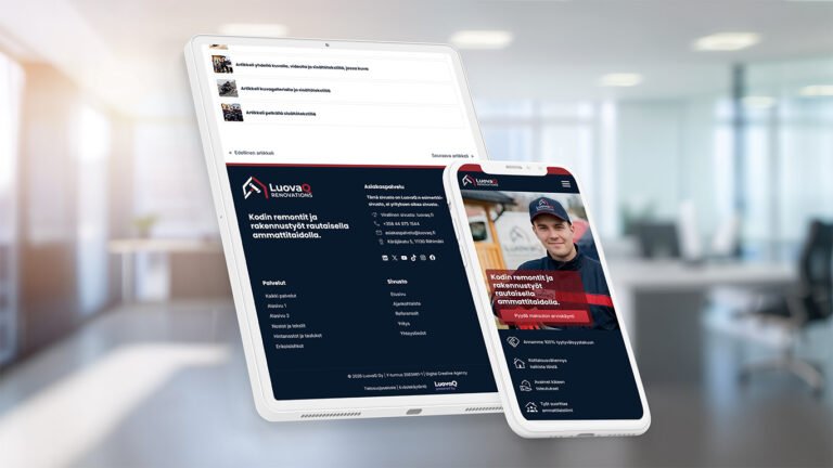 LuovaQ Business -verkkosivupaketti 20 LuovaQ Mallisivu2 Palvelualoille 03