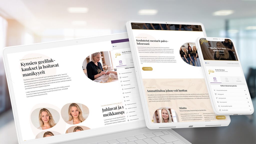 Case: Studio Ný Gloss, kokonaisvaltainen brändi ja diginäkyvyys 2 LuovaQ StudioNyGloss 02